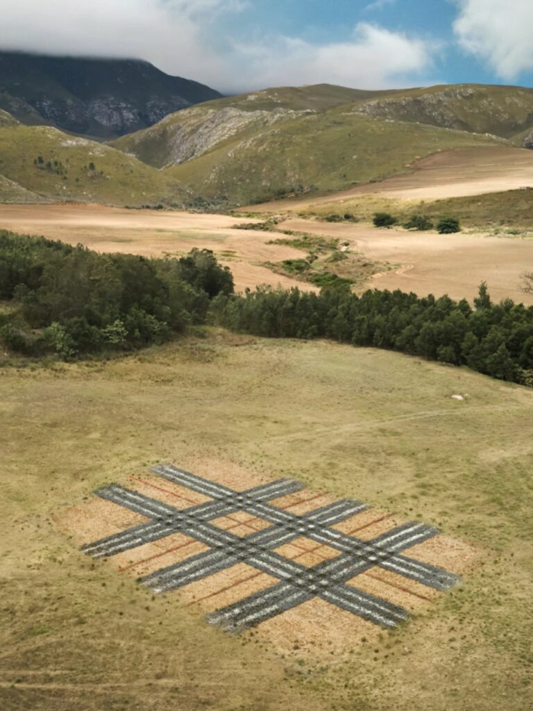 남아공 자연 위에 그린 버버리 체크 패턴 5 5 15