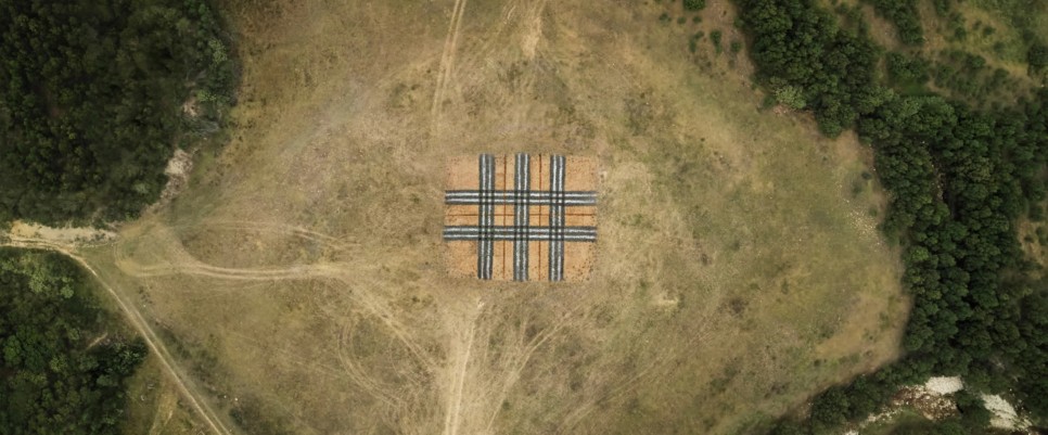 남아공 자연 위에 그린 버버리 체크 패턴 8 8 6