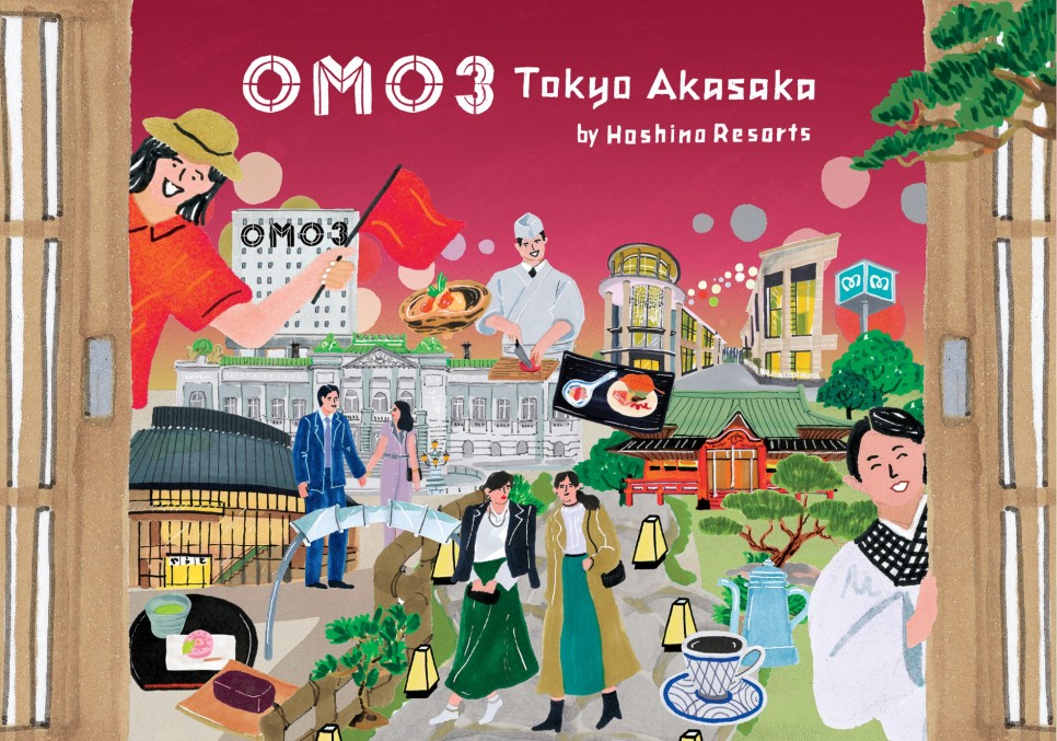 도심 여행의 베이스캠프, OMO 18 Illustration OMO3 Tokyo Akasaka by Hoshino Resorts