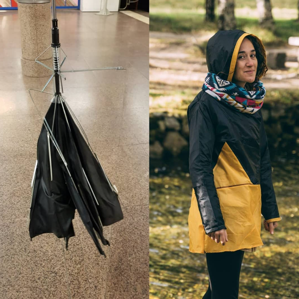 고장 난 우산이 아웃도어 의류로 변신하다 3 upcycle 1
