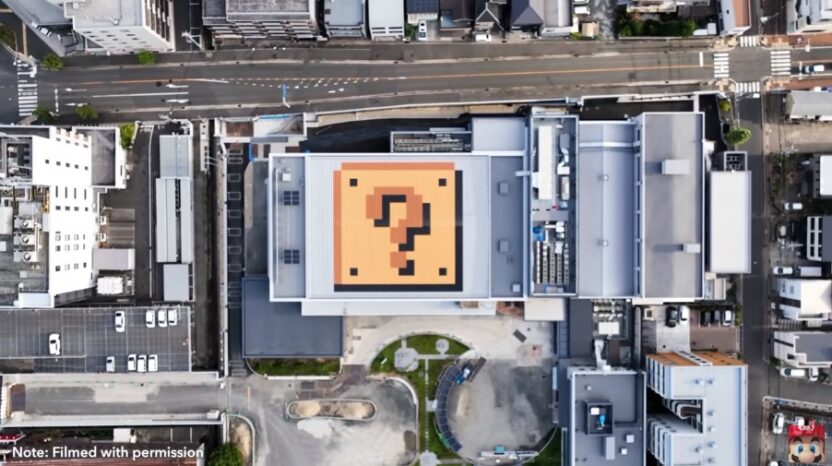 2024년 놓치지 말아야 할 디자인 플레이스 5 4 3월 중 공개될 닌텐도 뮤지엄의 외부 천장에는 슈퍼 마리오 게임에 등장하는 픽셀 디자인 요소를 더했다.