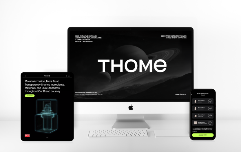THOME web app mockup