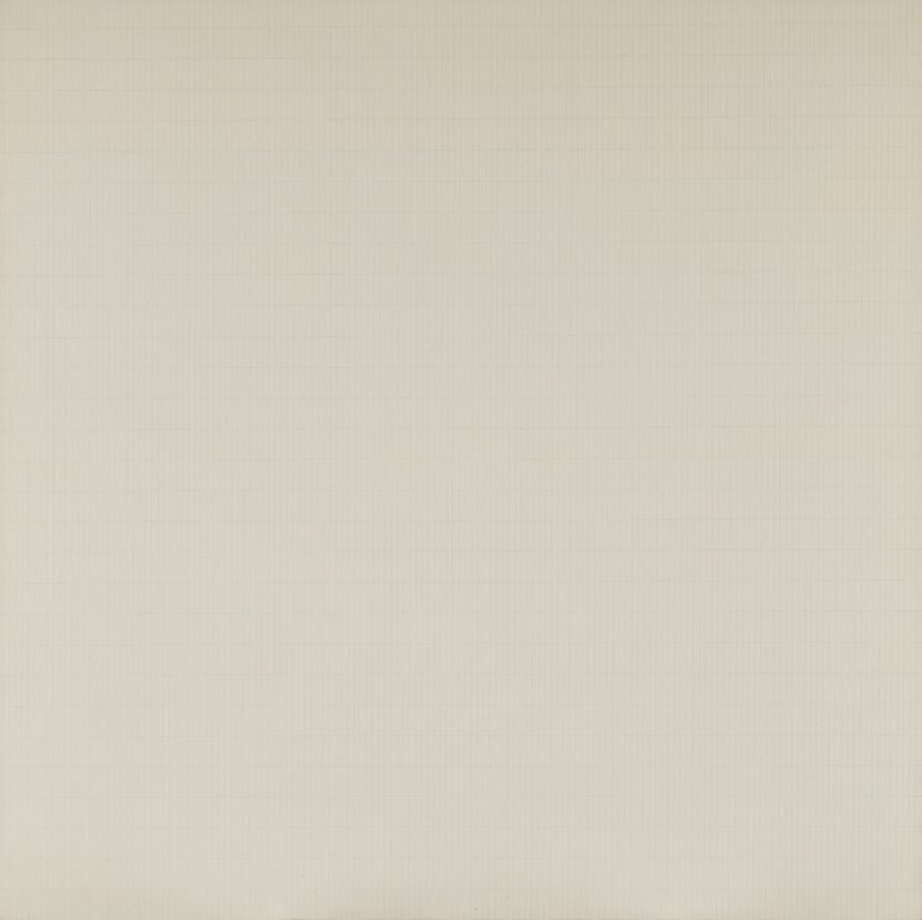 강릉 솔올미술관에서 비로소 마주한, 아그네스 마틴 3 02 〈나무〉 1964 캔버스에 아크릴 연필 190.5 x 190.5 cm 리움미술관 © Estate of Agnes Martin Artists Rights Society ARS New York – SACK Seoul