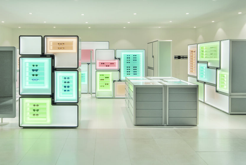 모듈로 성을 쌓은 매장, 파피루스 광교 1 200525000000395 O