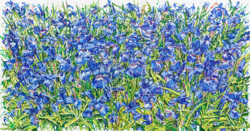 서촌으로 떠나는 소박한 공예 여행, 서촌공예언덕 18 HURBOREE Iris Abstract blue2 205x391cm oiloncanvas 2023 s