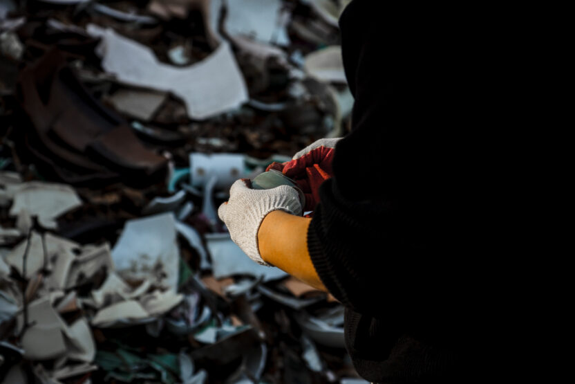 테이블 램프가 된 폐도자기 4 폐도자기 수거 과정 2