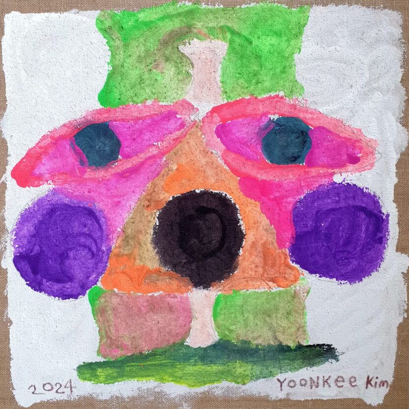 윤기와 구홍의 〈구홍과 윤기〉전 5 FACE 2024 50x50cm 캔버스에 수채 마카 1