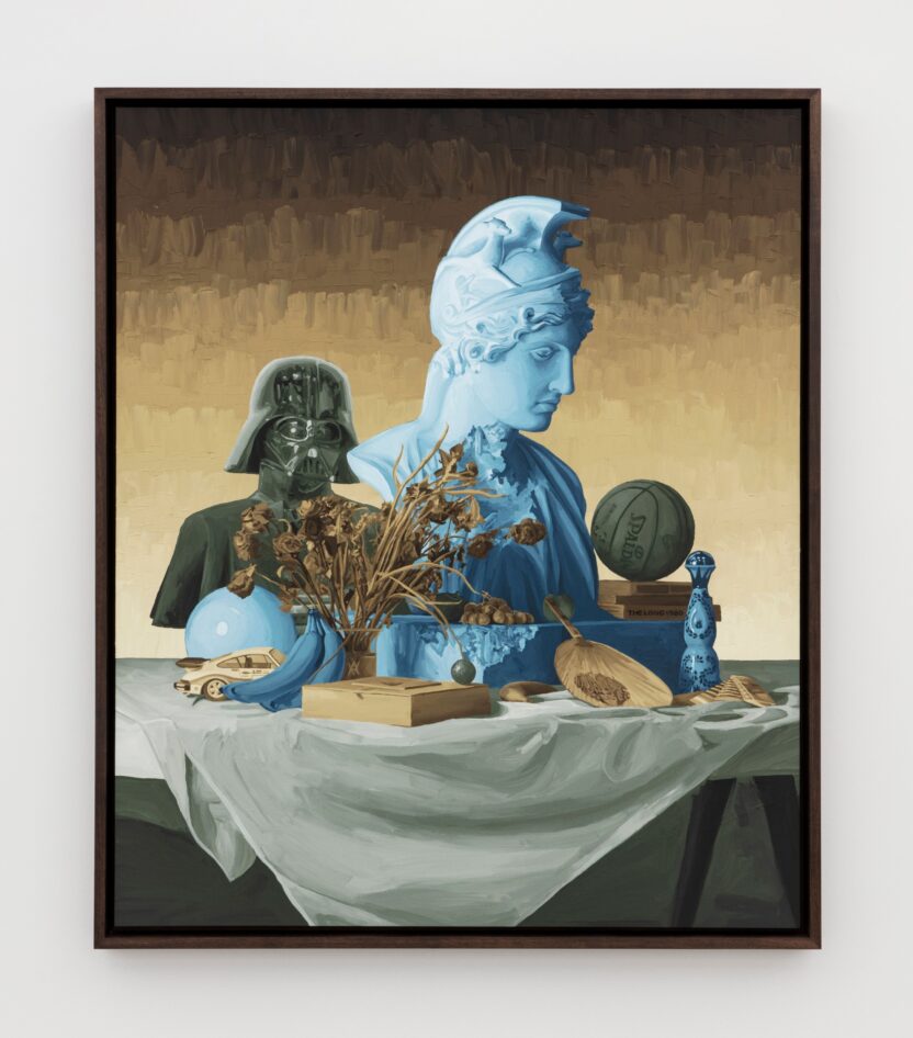 3024년 서울은 어떤 모습일까? 4 13 Still Life with Bust of Deified Rome Blue 2023. Courtesy of the artist and Perrotin