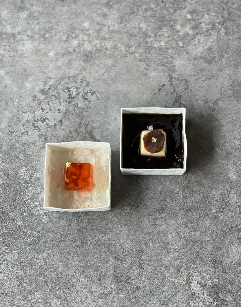 달콤함의 서사, 차과자점 차차이테 7 차차이테 Eat in 오미자살구젤리 수정과 앙미츠