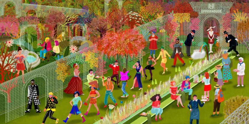 어퍼하우스가 만든 ‘키아프 서울’의 가장 큰 설치 작품 11 3. Kiaf SEOUL 어퍼하우스 2024 VIP 라운지 이철민 작가 일러스트 복사 1