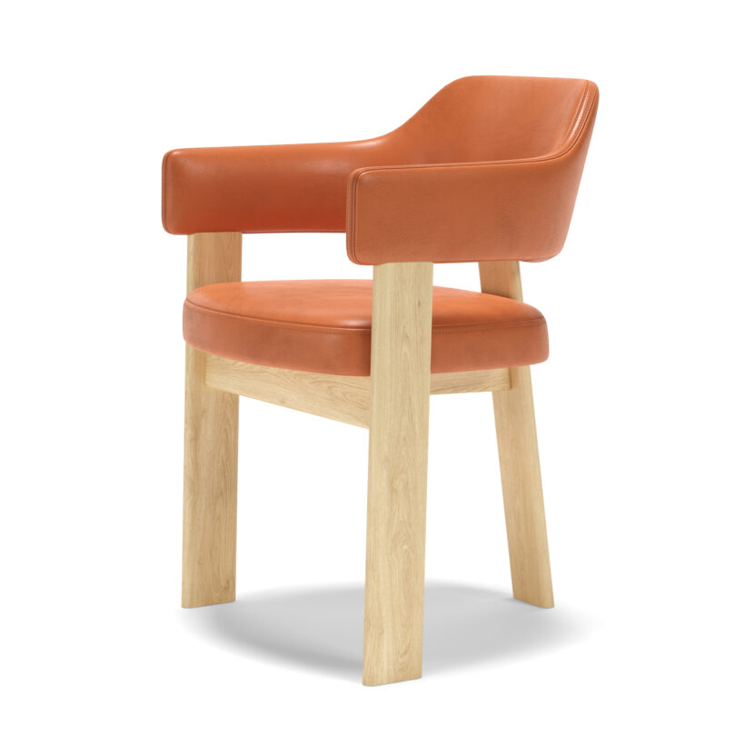 북유럽의 고요함을 담은 의자, Lymmy Chair 2 Levantin design artu Leather terracote ash 1