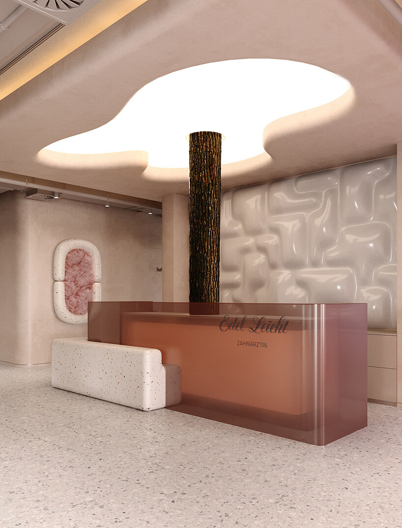 파란 몬스터가 있는 유쾌한 독일 어린이 치과 인테리어 5 fluffy blue monster eye dental clinic zikzak architects stuttgart designboom 818 04