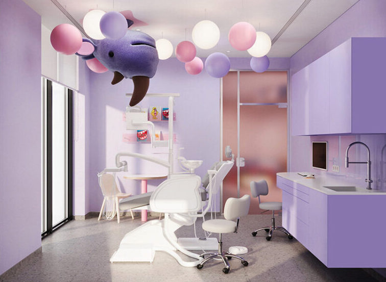 파란 몬스터가 있는 유쾌한 독일 어린이 치과 인테리어 3 fluffy blue monster eye dental clinic zikzak architects stuttgart designboom 818 32 768x562 1