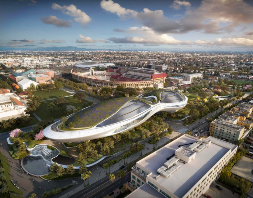 2025년 하반기 건축이 돋보이는 미술관 4 7 Lucas Museum aerial rendering 300dpi