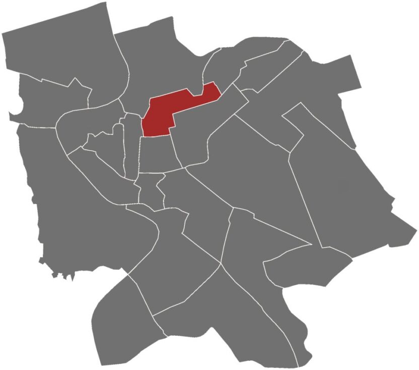 Rioni of Rome locator map with 3